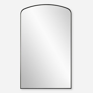 Arched Rectangular Frame Wall Mirror - 40" - Black