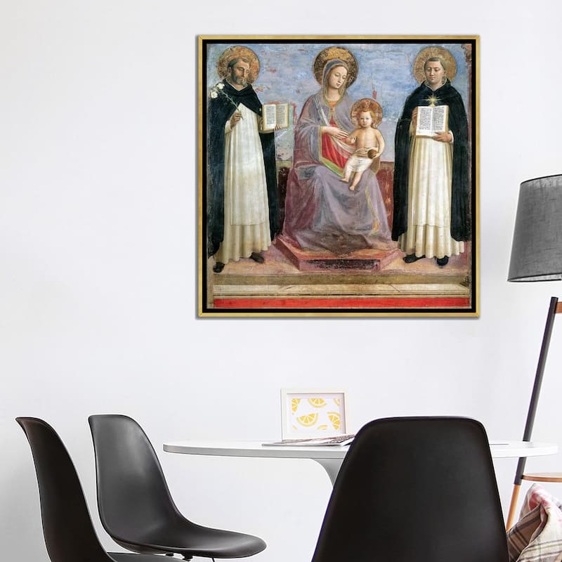 iCanvas "The Virgin And Child With St. Dominic And St. Thomas Aquinas, 1424-30" by Fra Angelico Framed Canvas Print