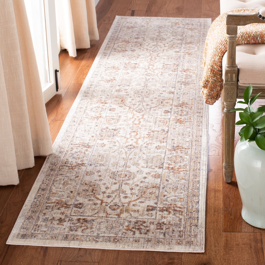 SAFAVIEH Illusion Dejah Vintage Boho Oriental Viscose Rug with Fringe