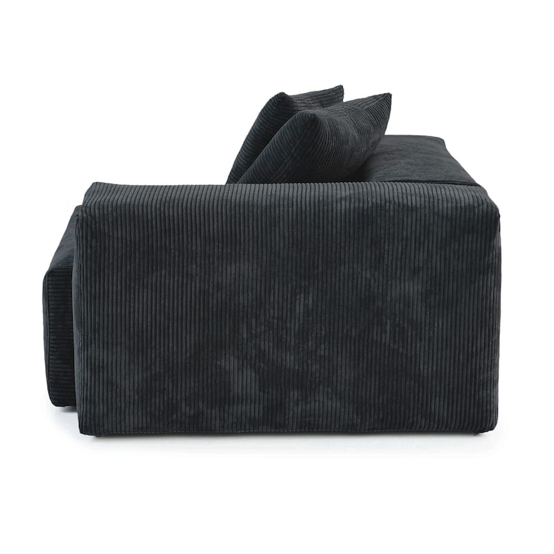 102'' Corduroy Loveseat Sofa Large Modular Cloud Couch