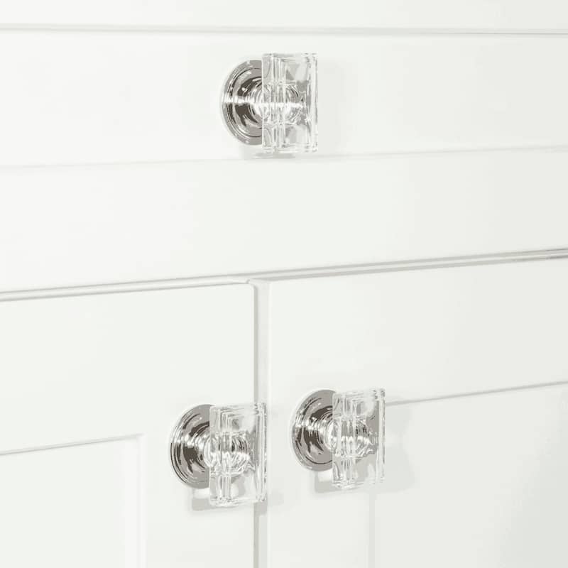 Grandeur CARR-CRYS-KNOB-LG-GEO Carre 1-3/4” Crystal Rectangular