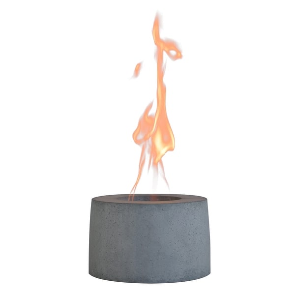 slide 1 of 7, Colsen 5 Inch Mini Round Portable Indoor Outdoor Concrete Tabletop Fire Pit