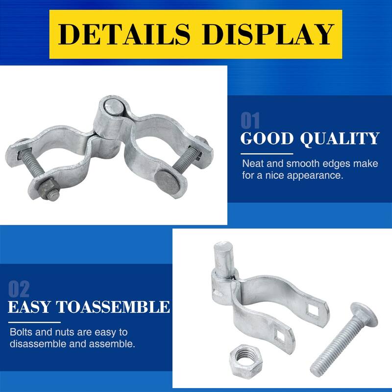 1-5/8 in. Chain Link Fence Gate Post Hinge,Set of 2 - 2 pack