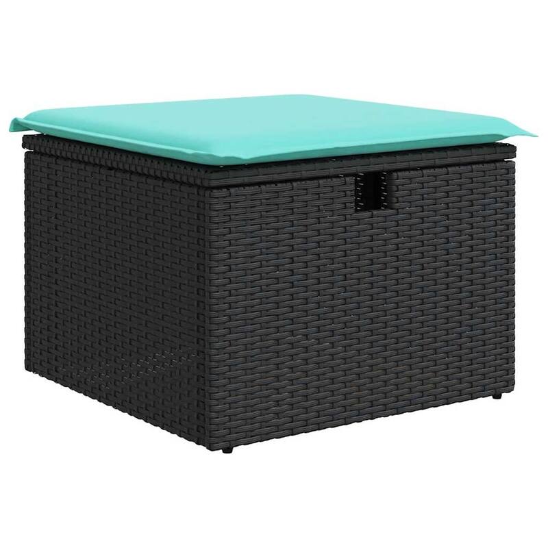 vidaXL Patio Sofa Set with Cushions and Table Outdoor Garden 7 Piece Poly Rattan