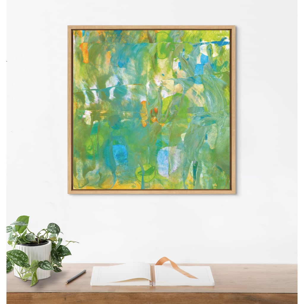 Kate and Laurel Sylvie Mango Framed Canvas by Mentoring Positives