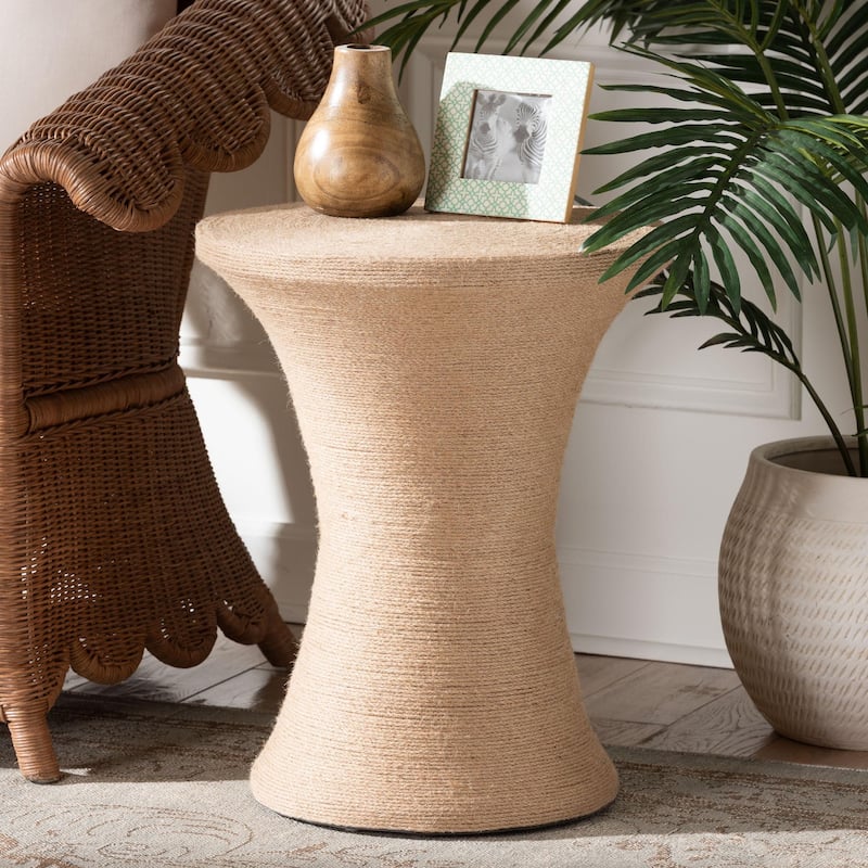 Cady Japandi Natural Jute Side Table