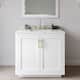 Option White / Giotto Quartz Top / Brushed Gold Hardware
