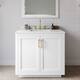 Option White / Giotto Quartz Top / Brushed Gold Hardware