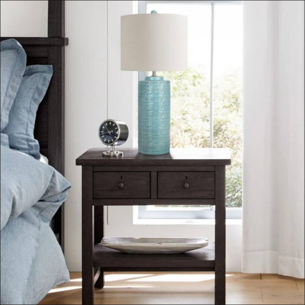 Modern Ceramic Table Lamp with Linen Shade