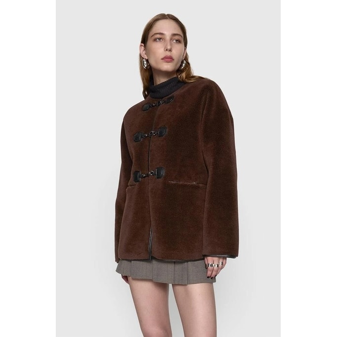 Rebecca Minkoff Faux Shearling Toggle Jacket.