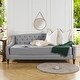 preview thumbnail 35 of 103, Silver Orchid Performance Fabric Heston Upholstered Tufted Sofa Bed