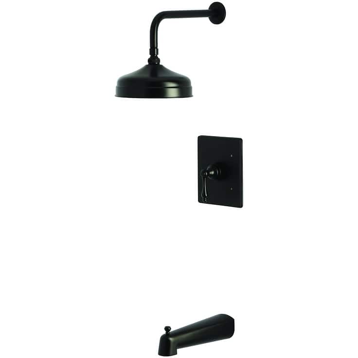 Kingston Brass KB634.AL Restoration Tub and Shower Trim Package with - Matte Black