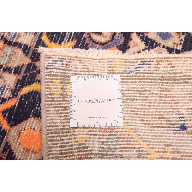 ECARPETGALLERY Hand-knotted Antalya Vintage Dark Navy Wool Rug - 4'6 x 10'6