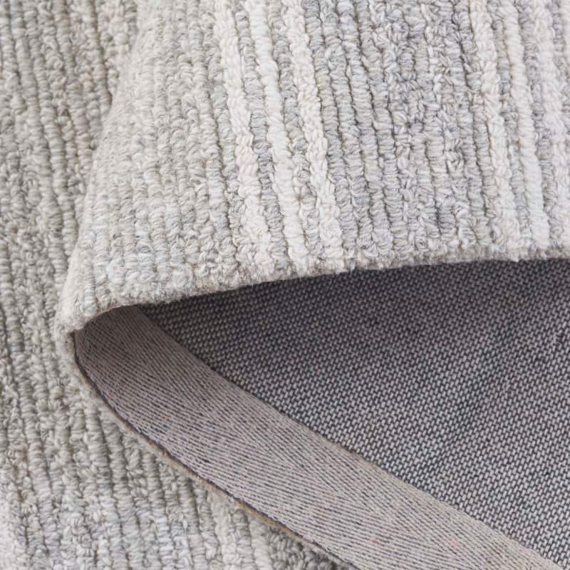SAFAVIEH Handmade Ebony Mahnaz Modern Striped Wool Rug