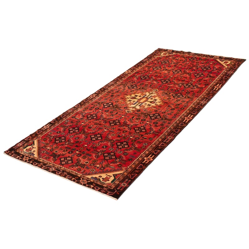 ECARPETGALLERY Hand-knotted Andelz Red Wool Rug - 4'8 x 10'8