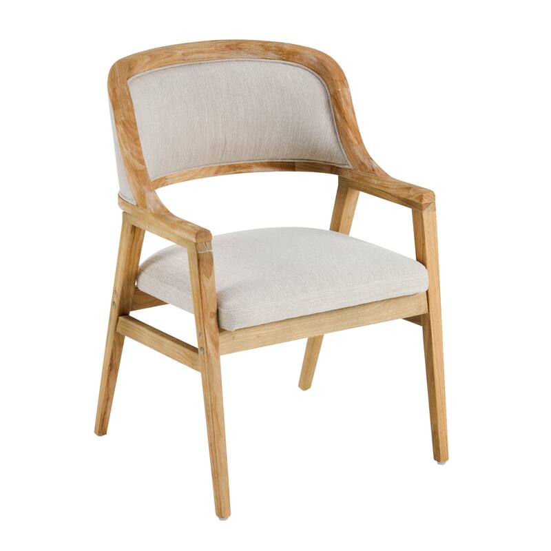 Christopher Knight Home - Harlowe Mid-Century Modern Upholstered Dining Chairs Set of 2 with Solid Ruberwood Legs