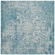 SAFAVIEH Evoke Quinn Vintage Distressed Rug - 6'7" x 6'7" Square - Blue/Ivory
