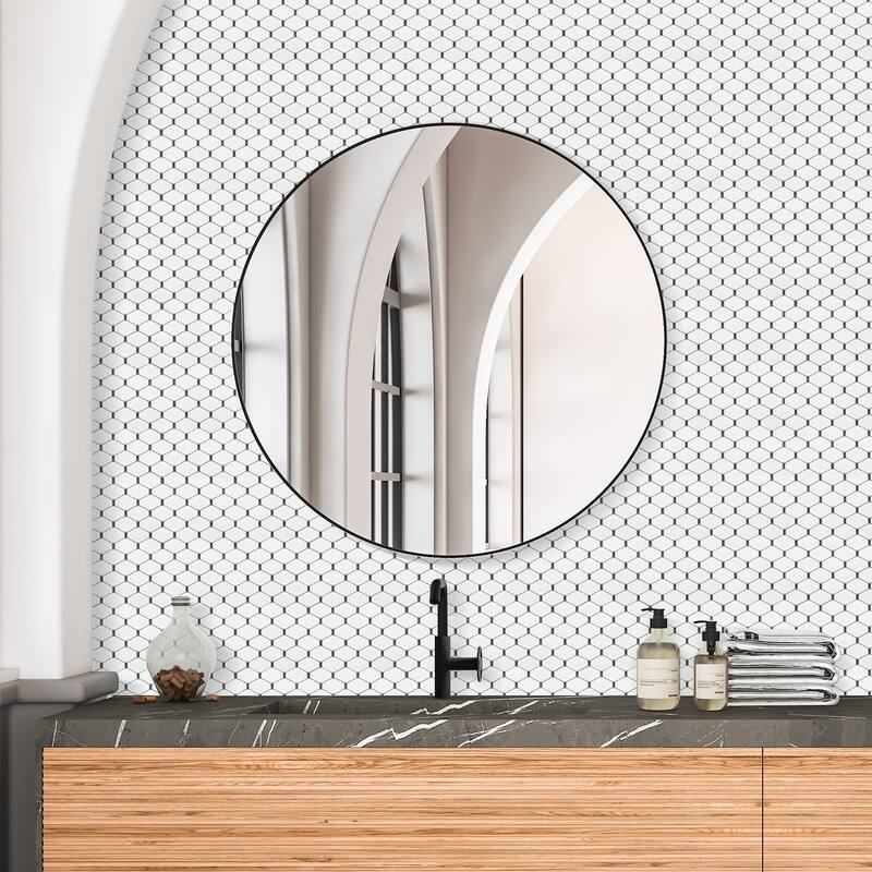 Altair Badajoz Honeycomb Glass Mosaic Floor and Wall Tile