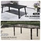 preview thumbnail 6 of 31, Pellebant Outdoor Aluminum Dining Table with Umbrella Hole for 6-8 Person