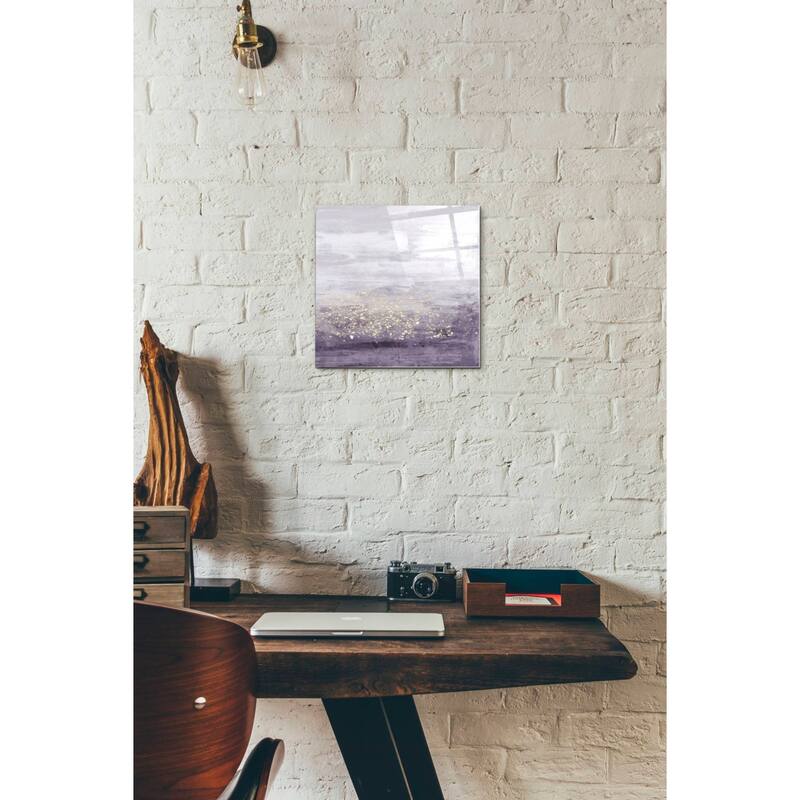 Epic Art 'Amethyst Glitter I' by Jennifer Goldberger Acrylic Glass Wall Art