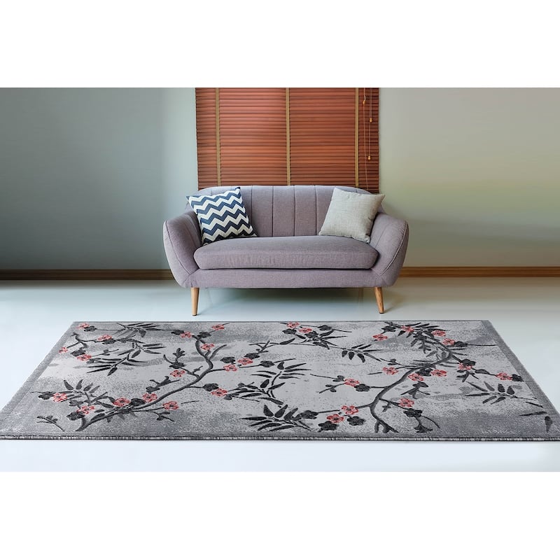 Platinum Collection Floral Area Rug