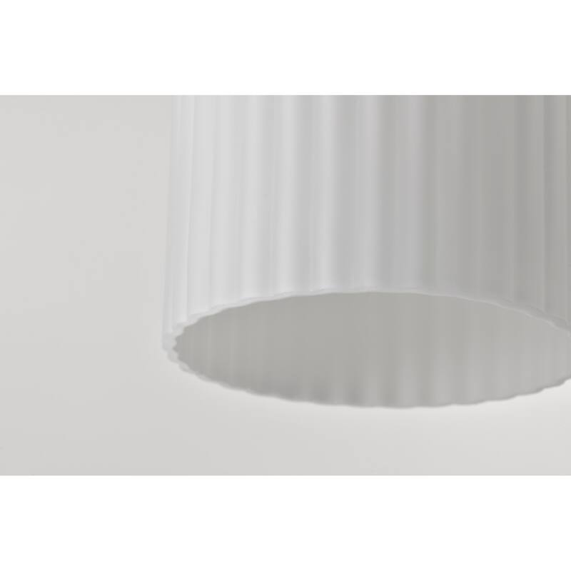 Solara Mini Pendant Natural Brass Finish Frosted Ribbed Glass - Natural Brass
