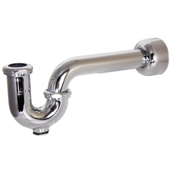 PROFLO 1-1/4" X 1-1/2" Semi-Cast P-Trap with Cleanout Plug - Chrome
