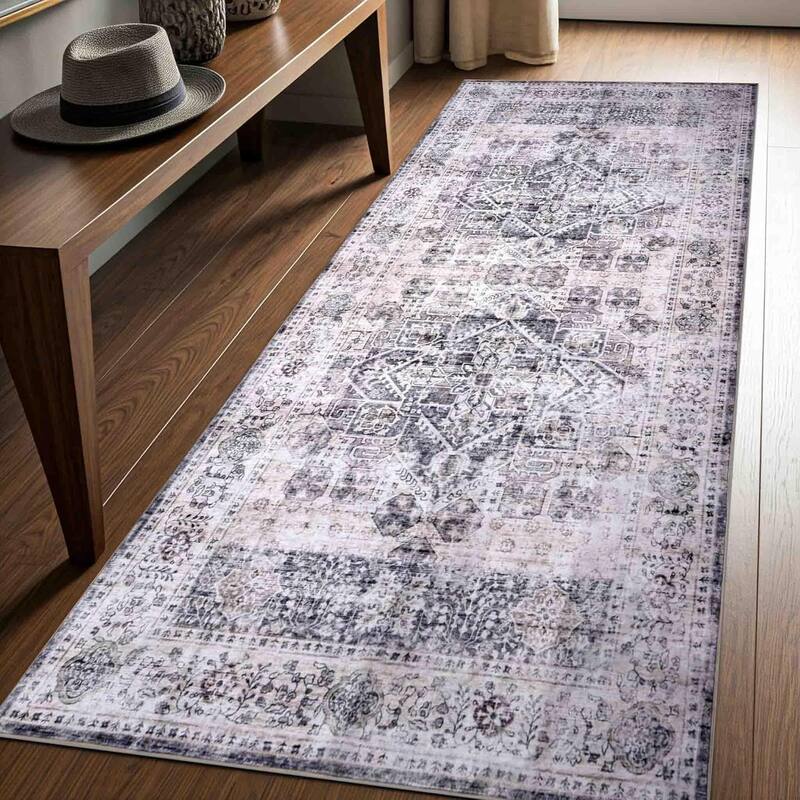 Delara Machine Washable Area Rug, Soft & Durable, Non-Slip Backing, Eco- Friendly GRS certified.
