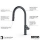 preview thumbnail 7 of 8, Karran QT-812 Top Mount 33 in. Large Single Bowl Quartz Kitchen Sink in Black With Kitchen Faucet in Gunmetal Grey