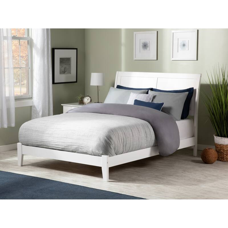 AFI, Portland Foundation Bed with Attachable USB Charger - White - Full