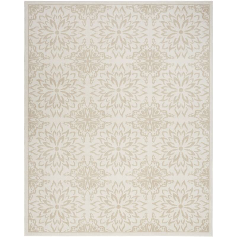 Bawa Power Loomed Floral Traditional Non Skid Stain Resistant Area Rug - 108' X '72' X '0.5