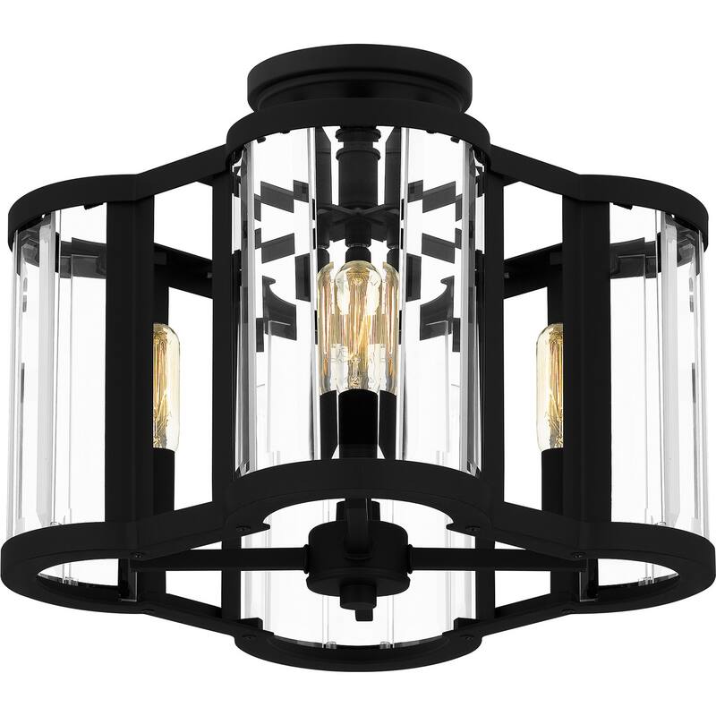 Quoizel Semi-Flush Mount 4-Light Semi-Flush Mount in Matte Black