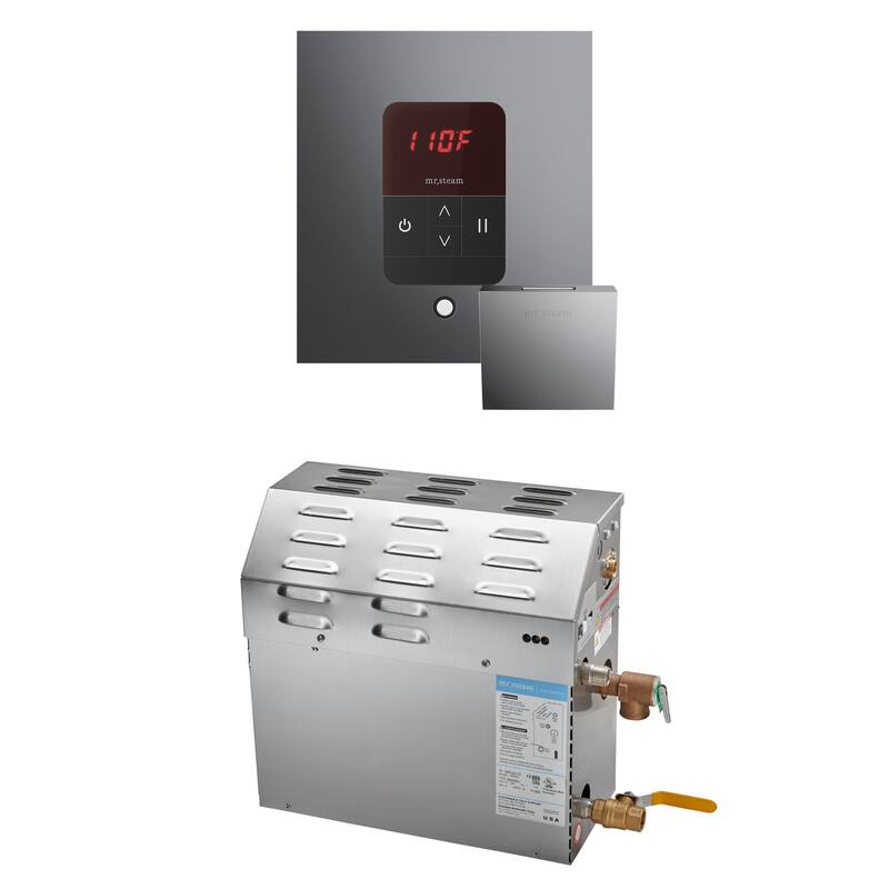 Mr Steam R12C10BL0000 Super Itempo Square Package 12 kW (12000 W) - Brilliant Black - Brilliant Black