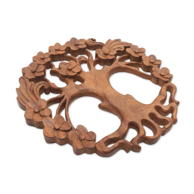 Novica Handmade Tree Of Beauty Wood Relief Panel
