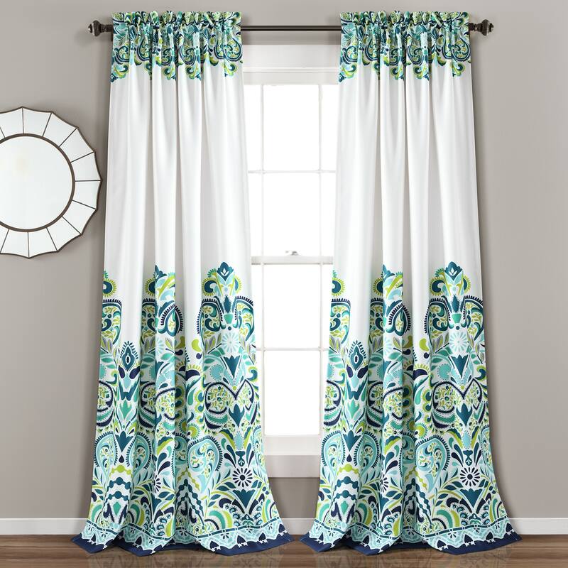The Curated Nomad Presidio Room Darkening Window Curtain Panel Pair - 52x84 - Blue & Green