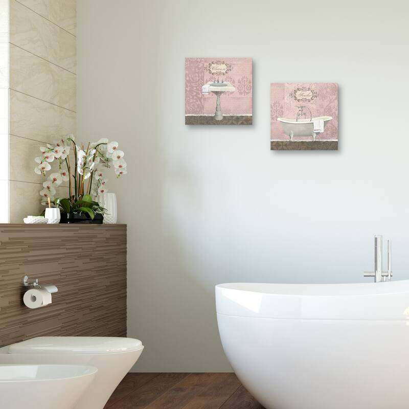 Patchwork Bath Sink, Patchwork Bath Tub by Avery Tillmon Canvas Art Prints