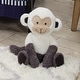 preview thumbnail 5 of 4, Lambs & Ivy Jungle Party White/Gray Plush Monkey Stuffed Animal Toy - Charlie