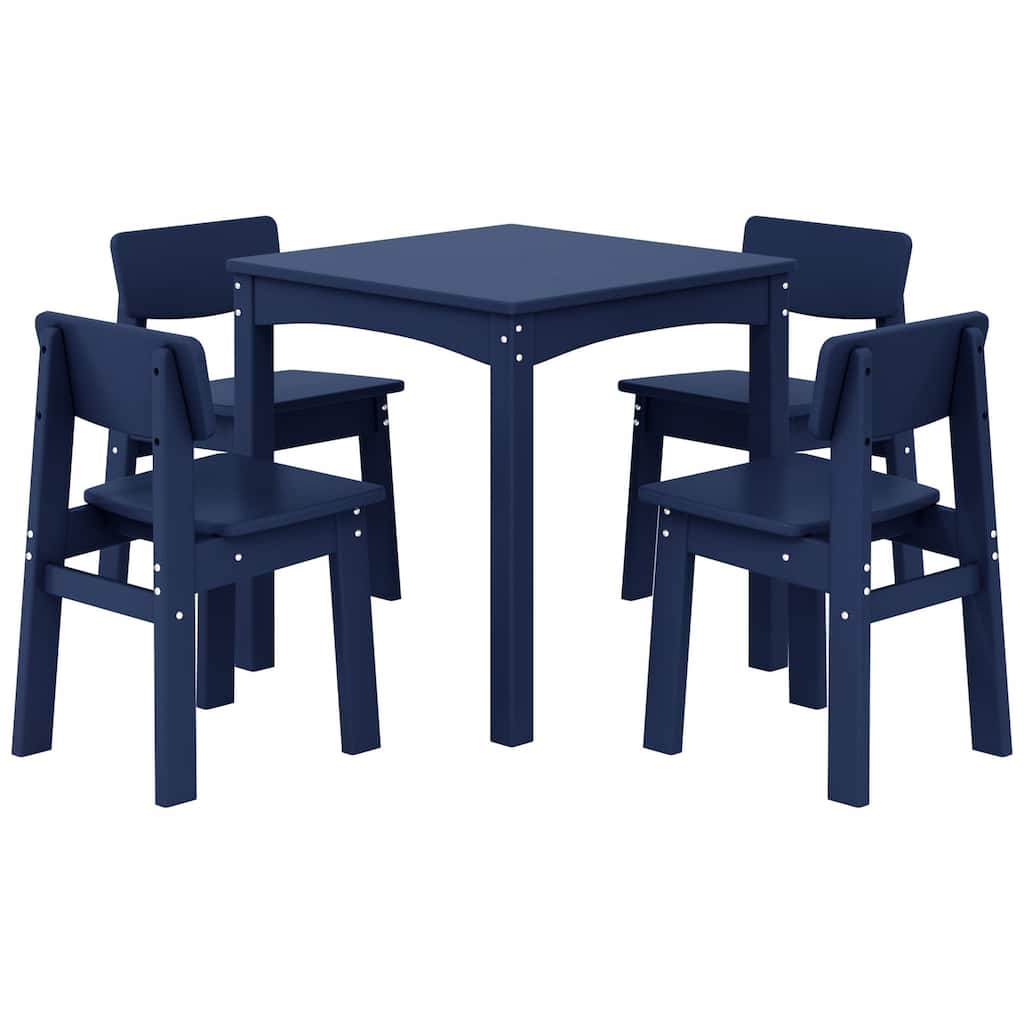Polytrends Garden Party Kids Outdoor 5-Pieces Dining Set