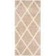 preview thumbnail 8 of 56, SAFAVIEH Montreal Shag Leefke Trellis 2-inch Thick Rug 2'3" x 5' - Beige/Ivory