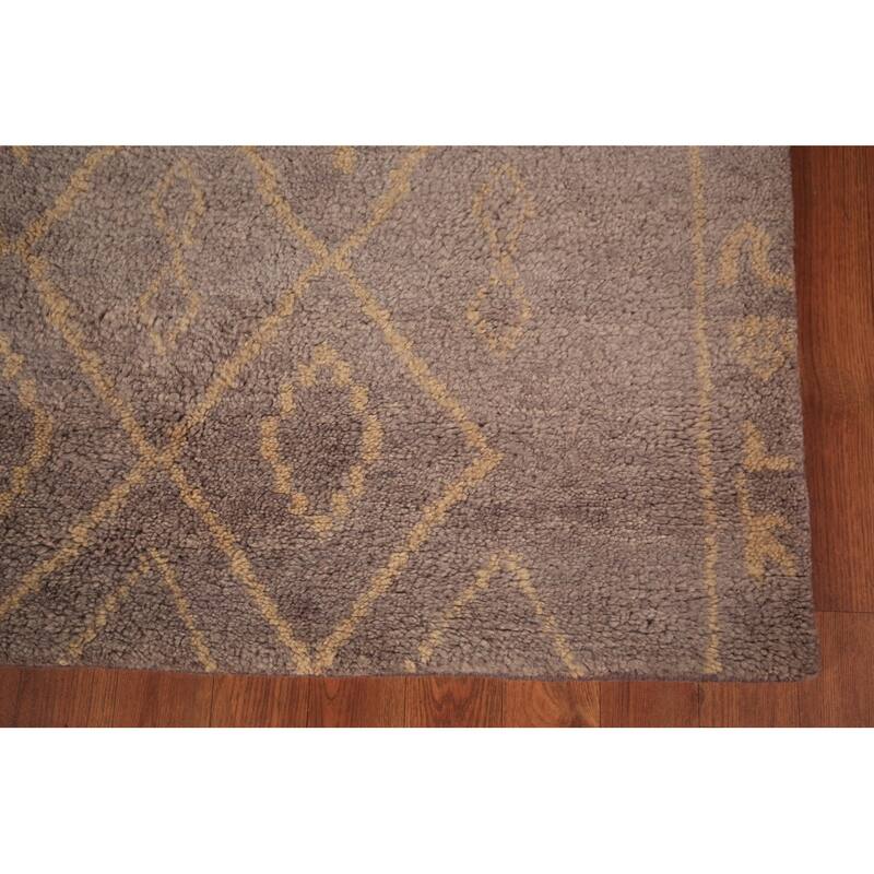 Trellis Moroccan Oriental Area Rug Handmade Wool Carpet - 5'2" x 7'11"