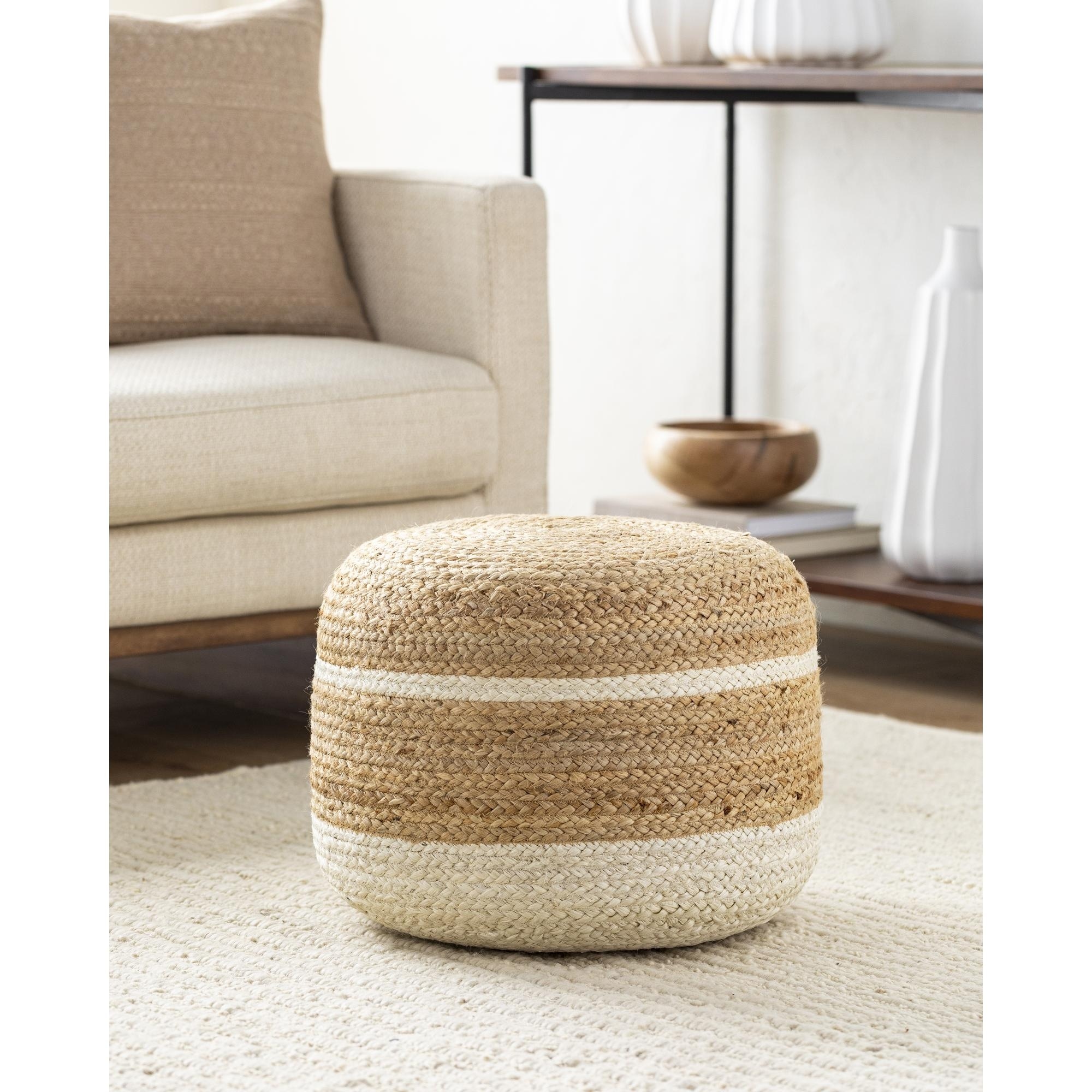 Livabliss Saratov Bohemian & Eclectic Pattern Pouf