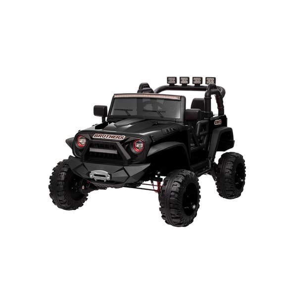 slide 2 of 34, Powerful 24V Electric Car for Kids with Adjustable Speed and Manual Modes Black