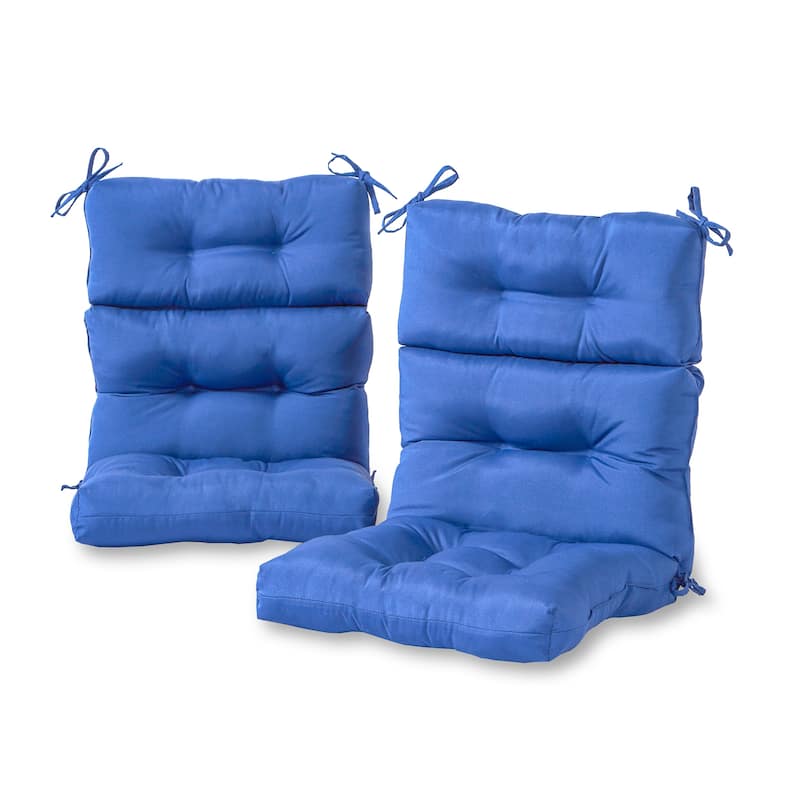 44-in x 22-in Solid Color Outdoor High-back Chair Cushions (Set of 2) (Cushions Only)
