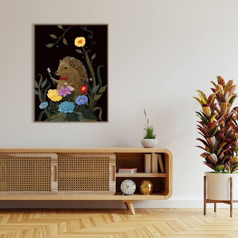 Beezys Teeth by Gina Matarazzo Framed Canvas Wall Art Print