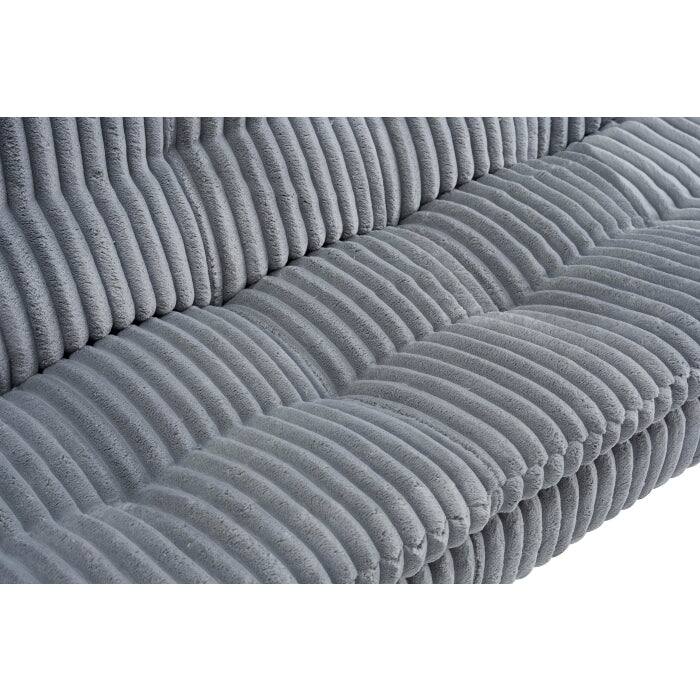 Modern Corduroy Futon Sofa Bed with Plush Tufted Pillow Top, Convertible Living Room Sofa Bed