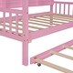 preview thumbnail 21 of 29, Wooden Twin Size House Bed with Trundle,Kids Bed with Shelf, Gray