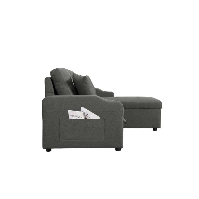 Comfortable sofa with magazine pocket,left and right interchangeable