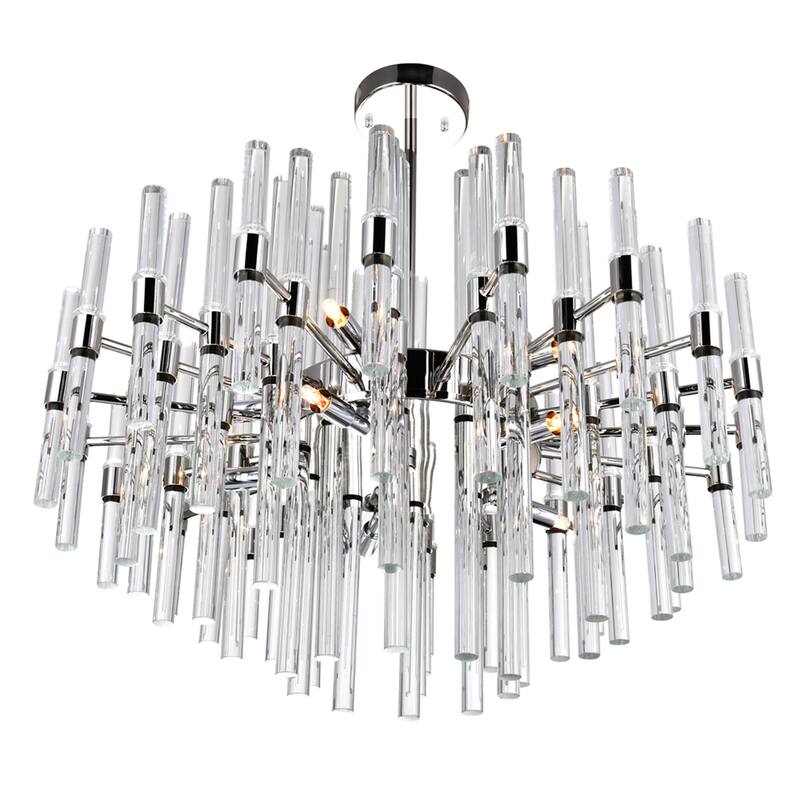 Miroir 10 Light 26in Polished Nickel Chandelier - Polished Nickel