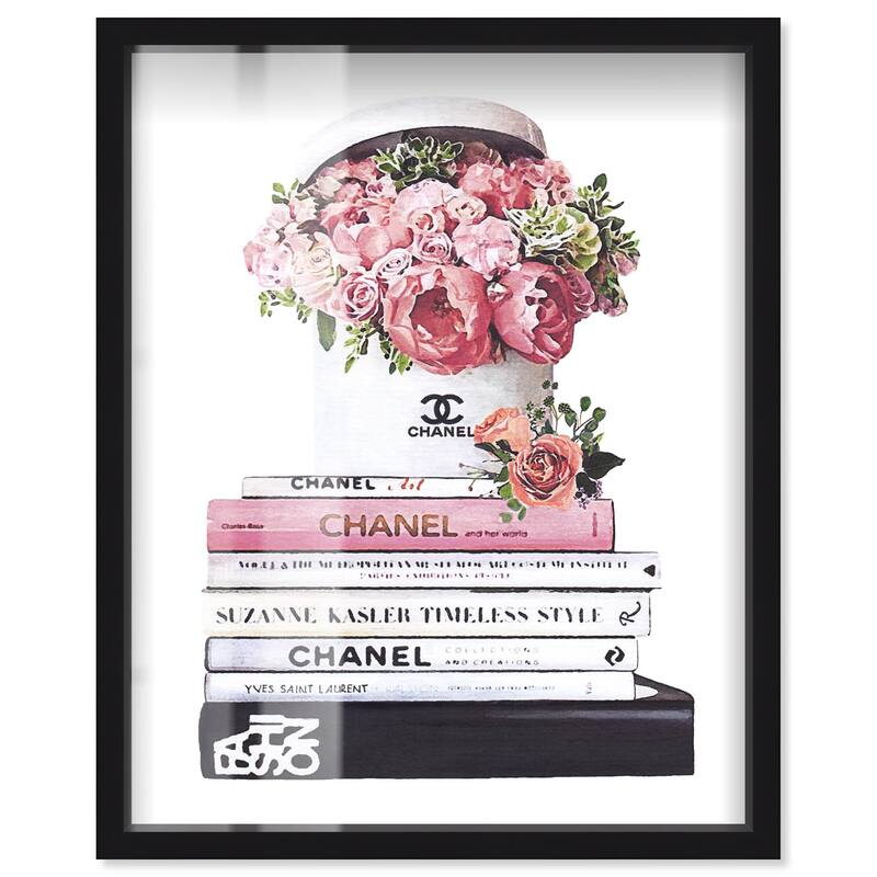 Doll Memories - Roses upon Books Shadowbox by Art Remedy - Black - 36" x 45"
