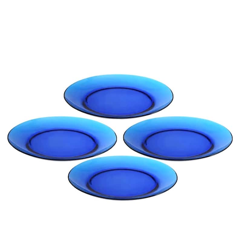 STP Goods 9.2" Borosilicate Glass Dinner Plate Set of 4 - 9.25x0.9"